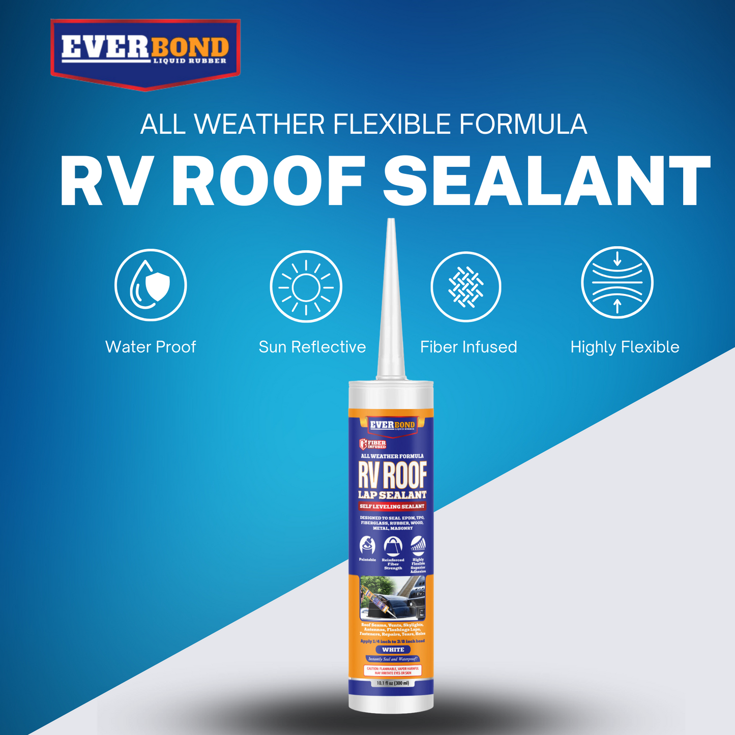 Everbond RV Roof Lap Sealant — Waterproof Seams, Vents & Skylights
