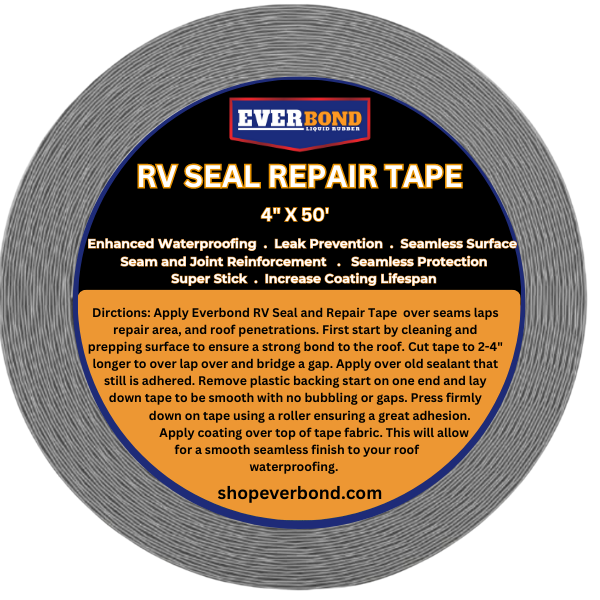 Everbond RV Seal Repair Tape — Instant Waterproof Fix for Any Surface (4" x 50') (Copy)