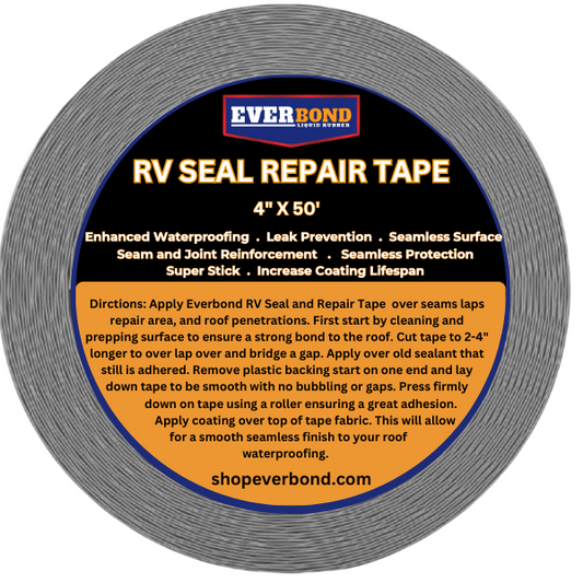 Everbond RV Seal Repair Tape — Instant Waterproof Fix for Any Surface (4" x 50')
