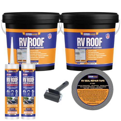 Everbond RV Roof Coating Kit — Complete Roof Restoration System (1 to 5 Gallon)