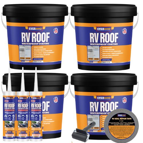 Everbond RV Roof Coating Kit — Complete Roof Restoration System (1 to 5 Gallon)