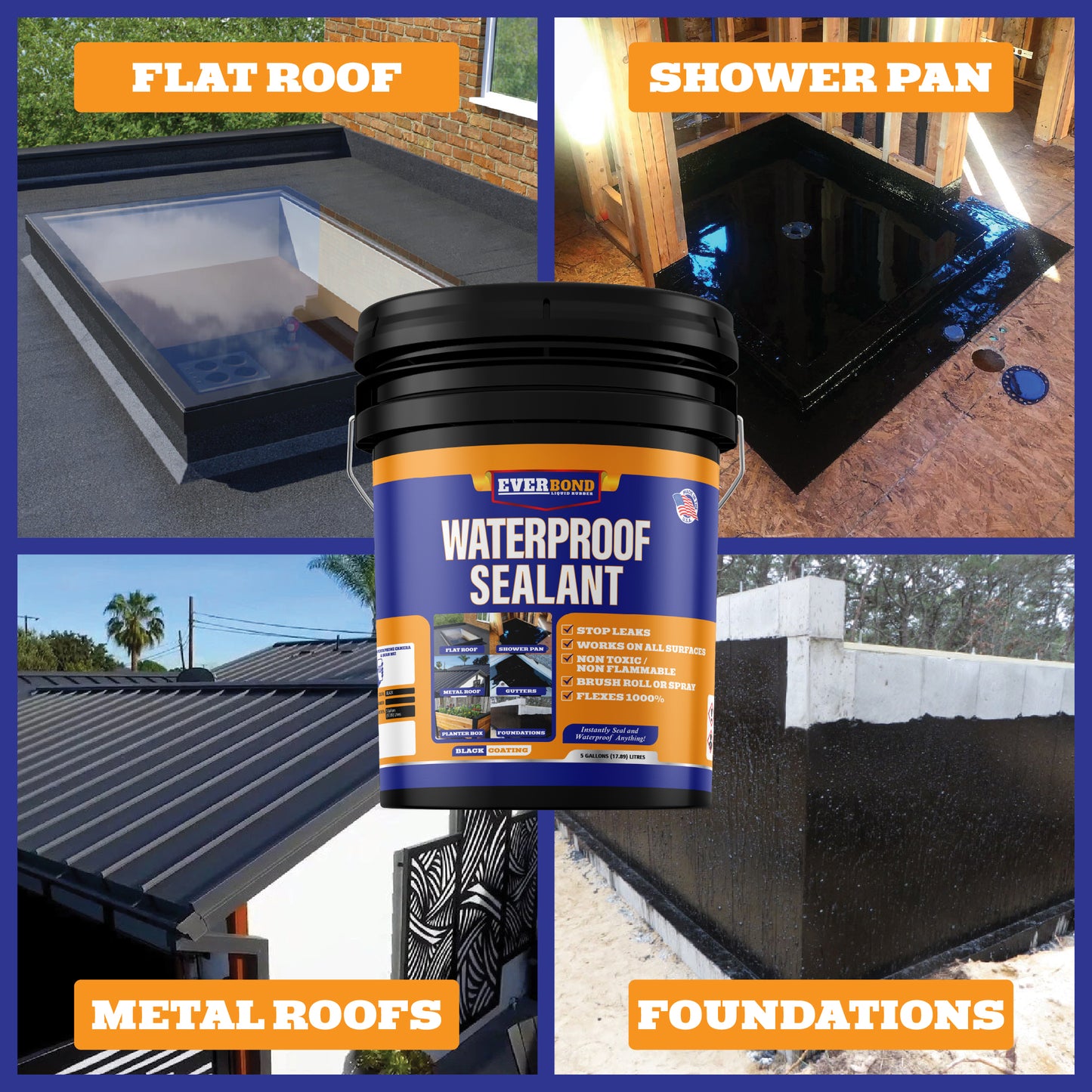 Everbond Liquid Rubber Waterproof Sealant — Flexible Protection for Any Surface