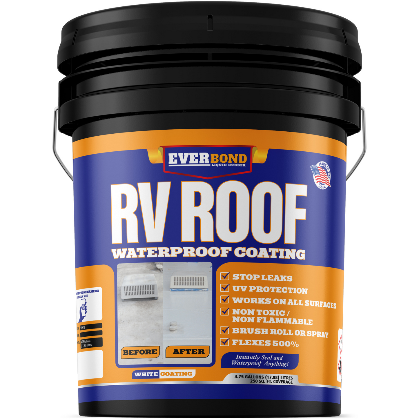Everbond 1 Gallon RV Roof Coating — Stop Leaks, Prevent Rot, Skip the $5,000 Replacement