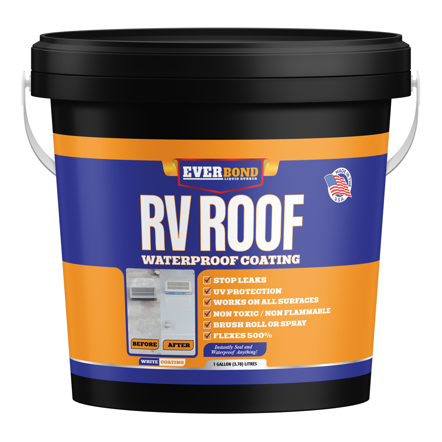 Everbond 1 Gallon RV Roof Coating — Stop Leaks, Prevent Rot, Skip the $5,000 Replacement